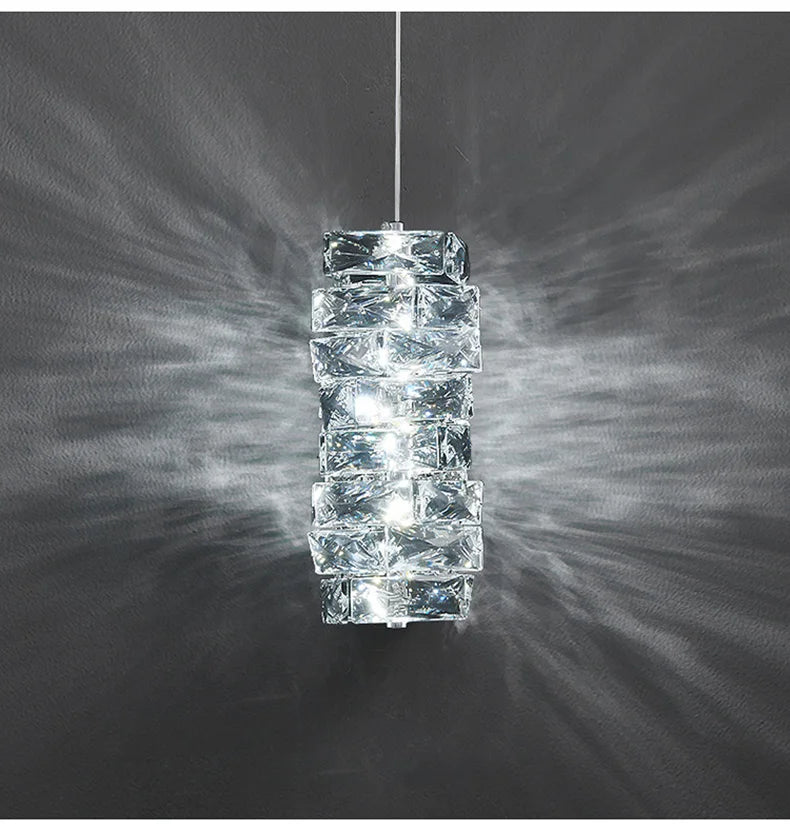 Luxury K9 Crystal Chandelier Dimmable Ceiling LED Pendant Lights Home Living Room Bedroom Indoor Atmosphere Decorative Lighting