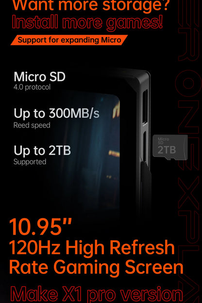 OneXPlayer X1 Pro 3In1 Handheld Console Mini Laptop Tablet A1470-32+2TB LPDDR5 2TB 10.95'120Hz Touch Win11 AI Camera HDMI Output