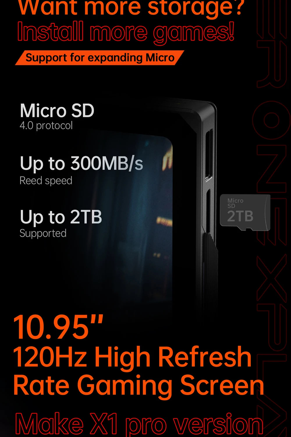 Onexplayer X1 pro 3-in-1 Mini Laptop A1470-32G+2TB Windows 11 10.95'' Gaming Laptop AI Camera 120hz HDMI Handheld GamePad Tablet
