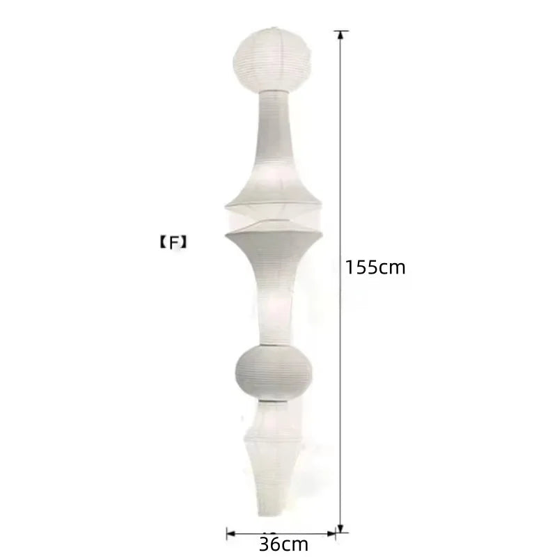 Nordic Wabi Sabi Wind Rice Paper Led Pendant Lights Living Room Bedroom Corner Chandelier Duplex Loft Home Decor Bedside Lamp