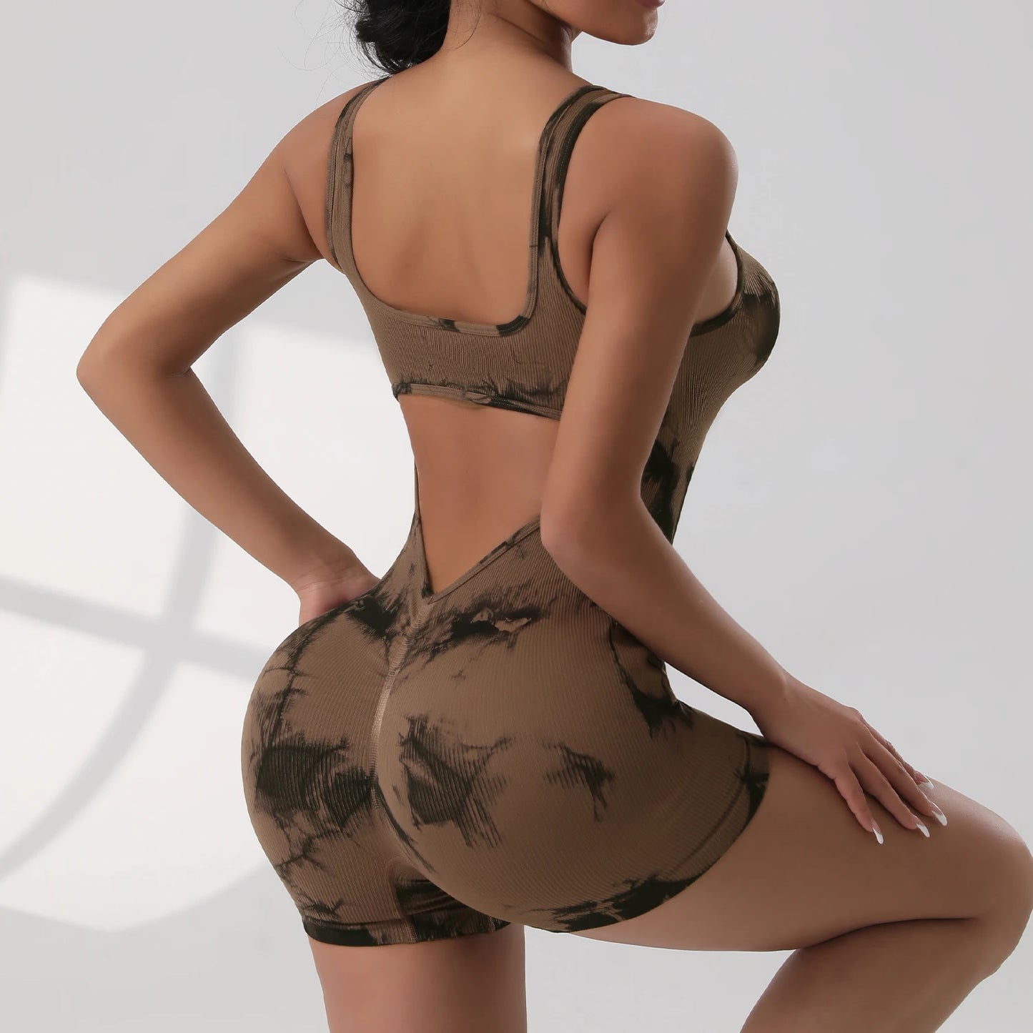Sexy With V-shaped Exposed Waist Women's Summer Jumpsuits Fitness Daily Wear Casual Yoga Workout Jumpsuits
