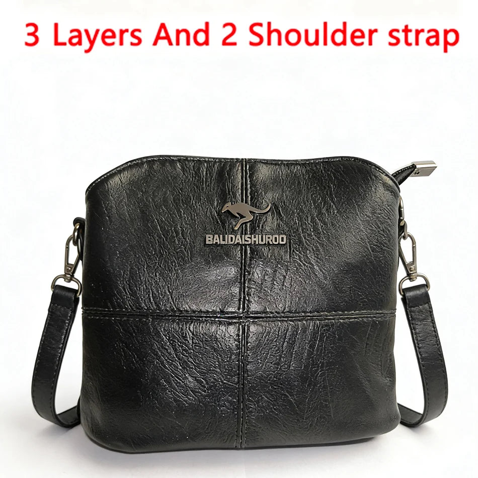 Luxury Handbag Fashion Print Large Capacity Soft Leather Women Shoulder Crossbody Bag Leisure Designer Ladies Purses and Handbag