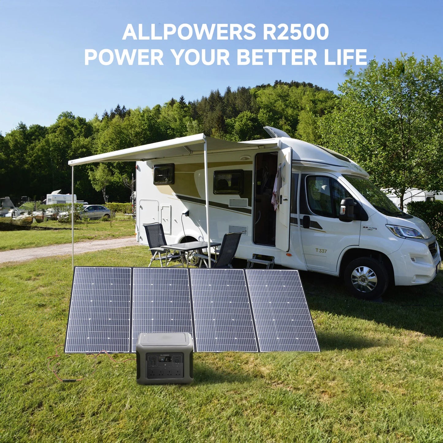 ALLPOWERS R2500v2 2500W Portable Power Station Solar Generator AC Power Bank With Flashlight