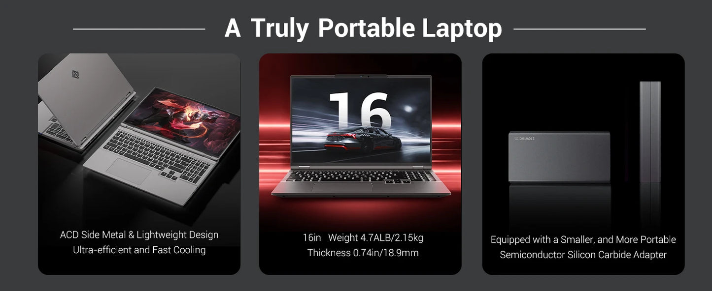 FIREBAT Huan 16 Pro AMD Ryzen 7 H 255 RTX 5060 DDR5 16GB RAM 512GB SSD WiFi6 BT5.3 16inch 2.5K 240Hz Screen gaming laptop