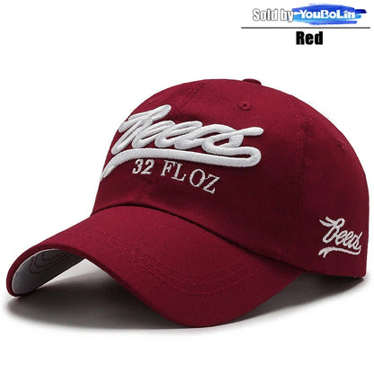 Letters 3D Embroidery Cotton Adjustable Baseball Cap Sun Hat Trucker Caps Dad Hats