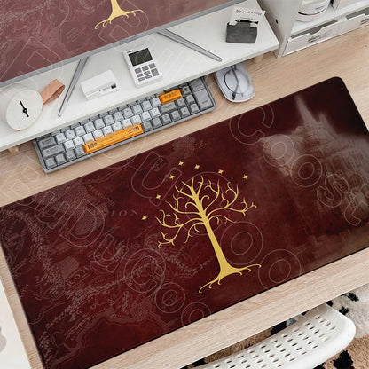Washable Gaming Mouse Pad L-lord of the Rings PC Table Decoration Carpet XXL Gamer Stitch Edge Rubber Mice Mat Gadgets Keyboards