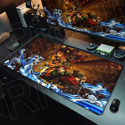 HD Printing Anime Mousepad Non-slip Rubber Base Office Deskmat XXL Student Writing Keyboard D-Demon Slayer Pc Gaming Accessories