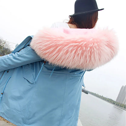 Maomaokong 2026 New Natural Fur Lining Real Fur Coat Winter Jacket Women Raccoon Fur Collar Warm Thick Parkas Female Clothing