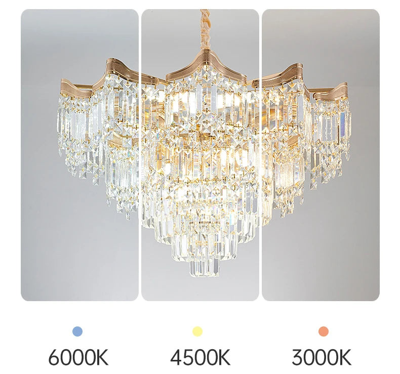 Nordic Luxury Ceiling Chandeliers Modern LED Crystal Pendant Lights for Bedroom Living Room Light Fixtures AC100-240V