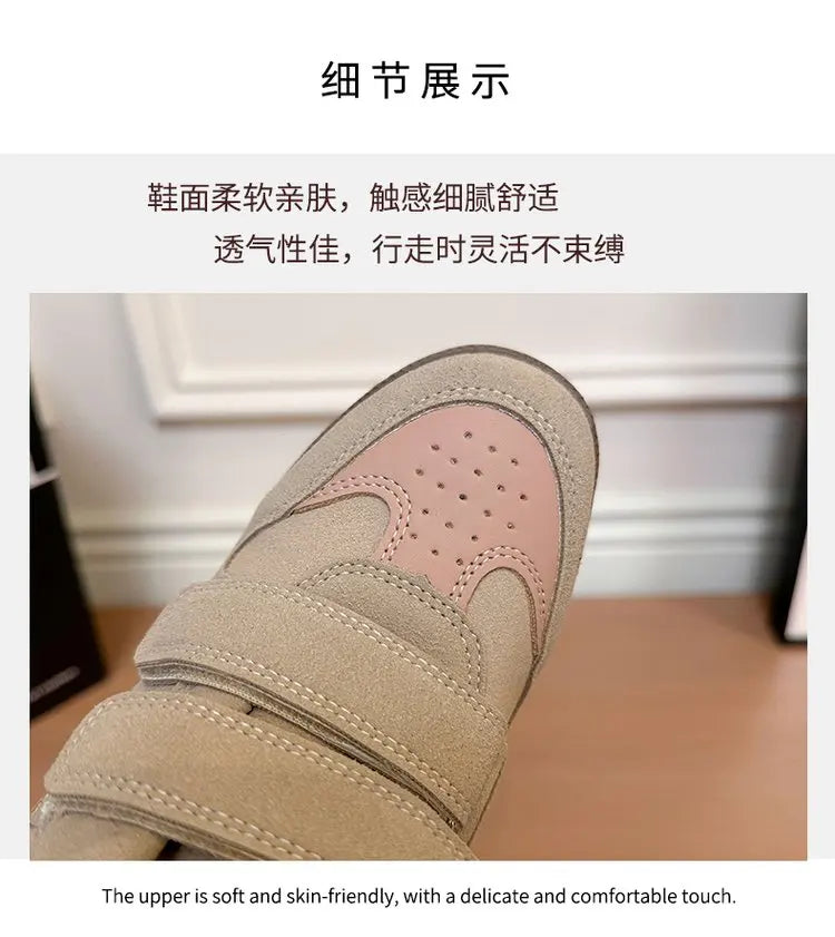2026 Summer New Invisible Height-Boosting Color-Block Retro Versatile Sporty Casual High-Top Shoes for Women