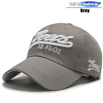 Letters 3D Embroidery Cotton Adjustable Baseball Cap Sun Hat Trucker Caps Dad Hats