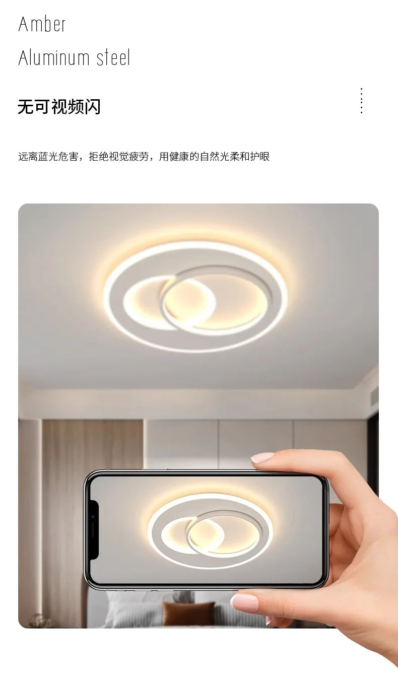 Modern LED Ceiling Lamp Square Ultrathin Living Room Lights with Remote Control Bedroom Study Dining Home Decor Lighting Fixture