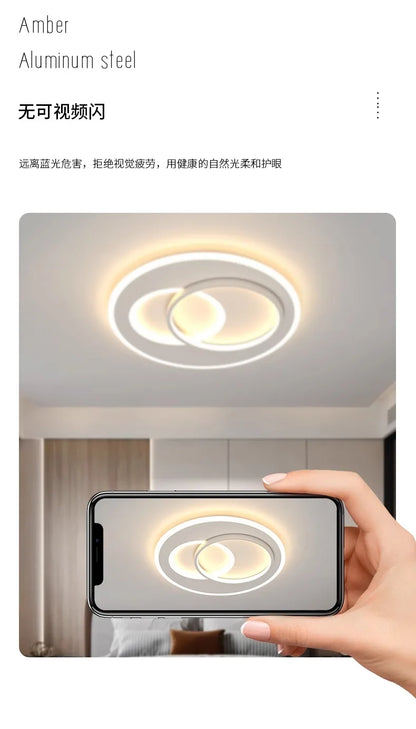 Modern LED Ceiling Lamp Square Ultrathin Living Room Lights with Remote Control Bedroom Study Dining Home Decor Lighting Fixture