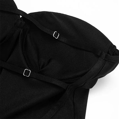 Fashion Backless Tight Jumpsuit Sexy Women Bare Shoulder Bodysuit Overalls Summer Midnight Party Clubwear Slim Rompers Shapewear