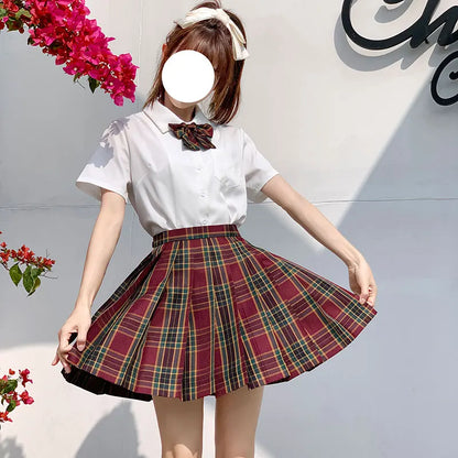 Japanese Bow Tie Skirt Set Student Pleated Skirt Jk Uniform Korean School Sexy Girl Preppy Style Seifuku Japanese School Uniform