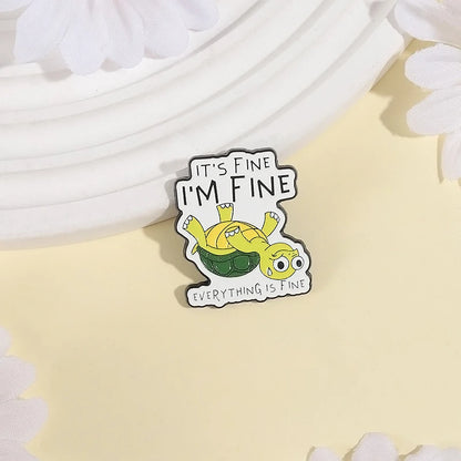 Cartoon Cute Dog Raccoon Rabbit Brooch Enamel Pins Creative Animal Quotes Brooch Lapel Badge Backpack Accessories Jewelry Gift