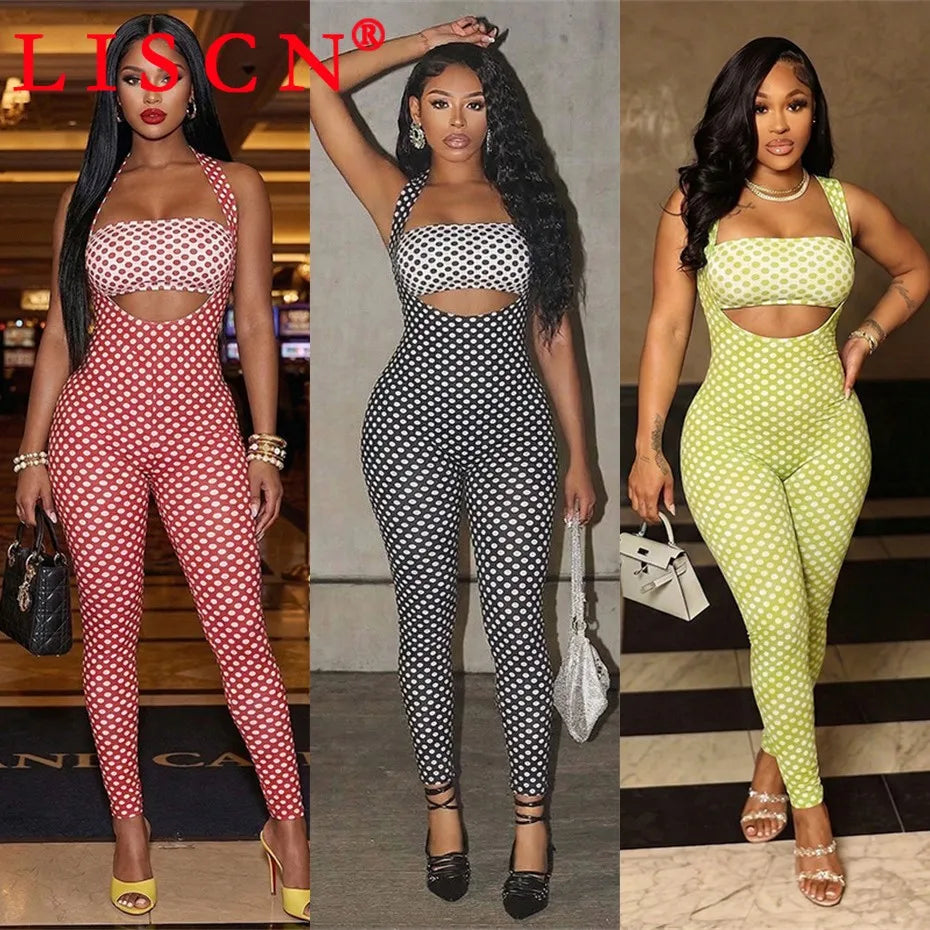 10 Wholesale Rompers Women Sleeveless Halter Lace Up Backless Jumpsuits Sexy Foot-pressing Y2k Fashion Clothing K17113
