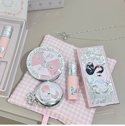 NICEKEY Makeup Sets Include 1*Lip Stain,1*Pressed Powder,1*Highlight Powder,1*Eyeshadow Palette With Necklace Gift Cosmetics Kit