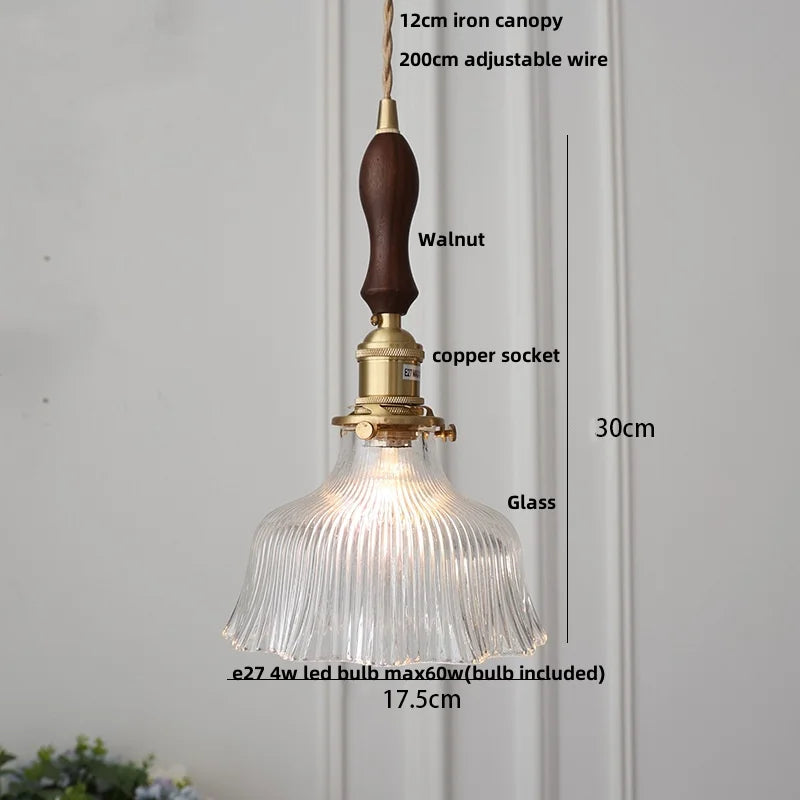 IWHD Knob Switch LED Pendant Lamp Bedroom Restaurant Cafe Luxury Crystal Glass Nordic Modern Interior Home Decor Hanging Lights