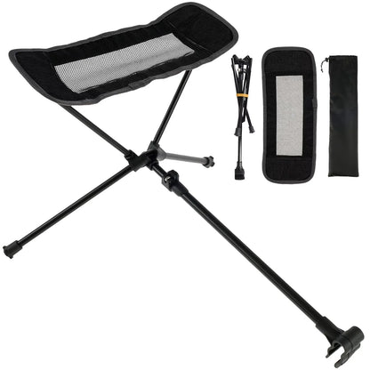 WESTTUNE Portable Camping Chair Foot Rest Stool Folding Attachable Leg Rest Recliner Lazy Retractable Accessories for Outdoor