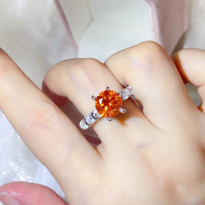 luxury 18K white gold and platinum PT950 marquise colored diamond moissanite ring women's colored special-shaped ring