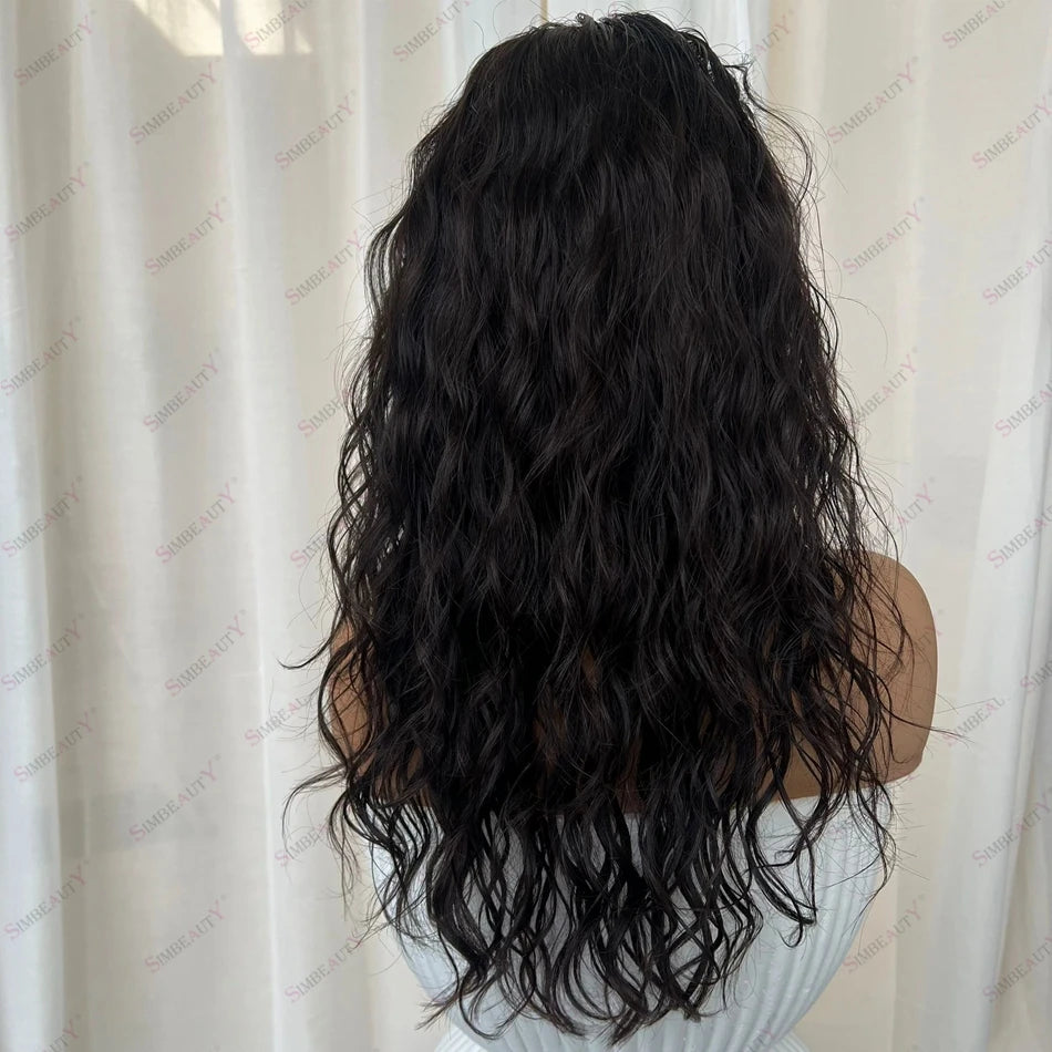 Natural Loose Curl Raw Indian Human Hair 13x6 Lace Front Wigs for Women Natural Hairline Glueless 5x5 HD Lace Closure Wigs