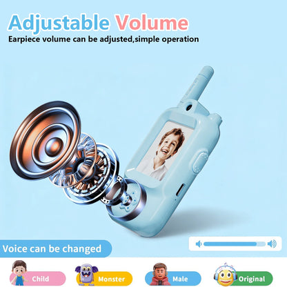 Video Walkie Talkies For Kids, Handheld 2 Pack Rechargeable Video Intercom Kids Walkies Talkies, Kids Walkie Talkies 2 Pack With Voice Changer, 1000 Feet Range, Long Range 2 Way Radio, Indoor Outdoor Toys, For Family Games, O