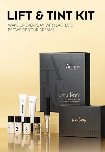Gollee Lash and Brow Curling Perm Kit Natural Eyelash Lifting Perm Treatment Makeup Long Lasting 4-6 Weeks For Lash Curler Perm