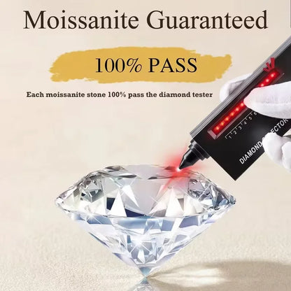 Certified Moissanite Cauliflower Chain Necklace Real 925 Sterling Silver Sparkling 6 Prong Lab Diamond for Women Fine Jewelry