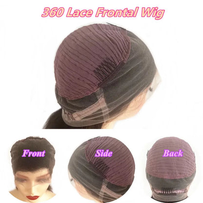 Side Part Dark Brown Highlight Glueless Human Hair Straight 13x6/360 Lace Front Wigs #4/6 Pre Plucked Brazilian 5x5 Silk Top Wig