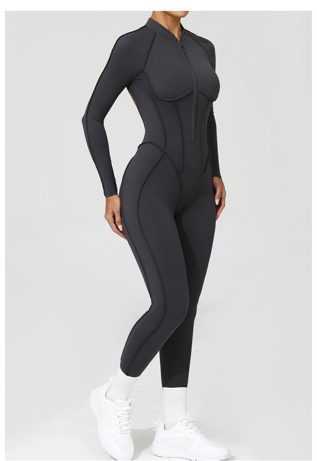 One Pieces Long Jumpsuits Sexy Womens Overalls Mono Streetwear Yellow Body Long Sleeves Woman Clothing Summer Gym Sportswear