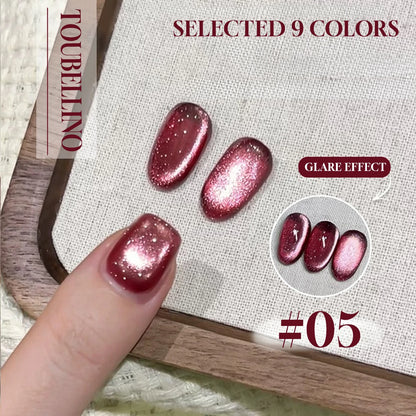 MIANEL 12ML Hit Product Gold Amber Cat Eye Gel Nail Polish 2026 New Blue Glass Beads Cat Eye Gel Nail Green Nails 1-21pcs