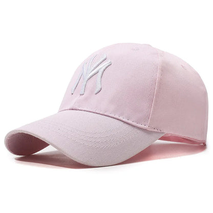 Unisex NY Letter Embroidery Baseball Cap, Adjustable Cotton Dad Hat, Casual Sunscreen Peaked Cap for Men Women, Streetwear Sport