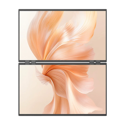 UPERFECT Delta Mega 23.8 Inch 100Hz Dual Screen Stacked Computer Display 1080P 360° Folding Triple Extender Monitor with Speaker