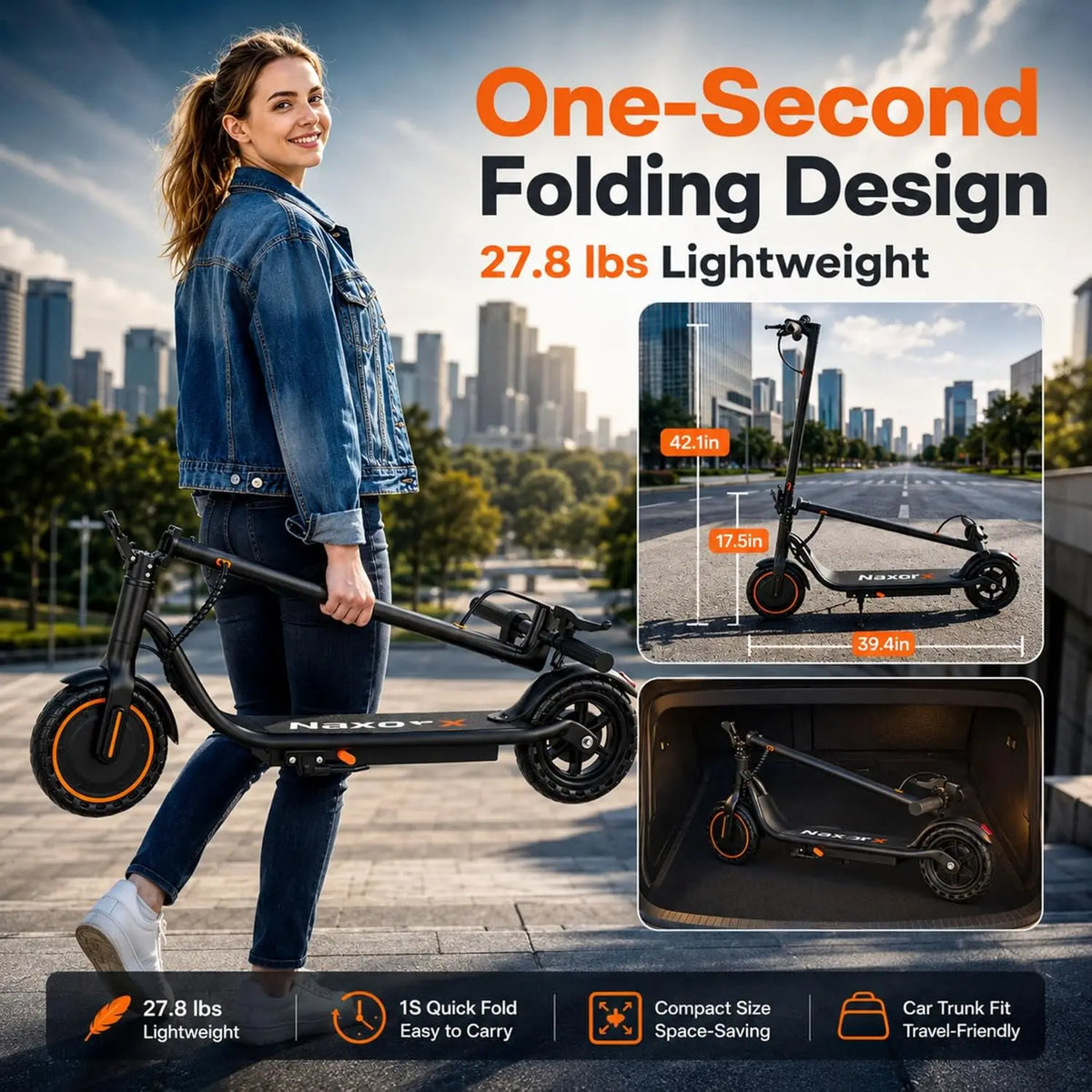 2026 New 8.5'' Solid Tire Electric Scooter 350W Powerful Motor Max 19mph Speed Folding Design with 16 Miles Range for Adult Urban Commuting