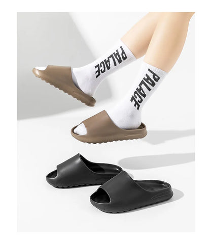Evshine Women's Coconut Slippers Cloud Thick-soled Sandals Summer Fashion Soft Bottom Men Beach Shoes EVA Non-slip Bath Slides