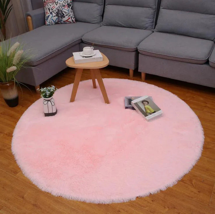 40 Cm Round Rug For Bedroom Super Fluffy Circle Rugs Cute Soft Faux Non Slip Shaggy Rug For Kids Girls Home Dorm Decor