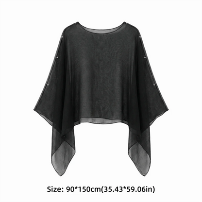 Multicolor Sun Protection Shawl Chiffon Thin Air-conditioned Sweater Travel Photography Vacation Trendy Scarf Summer Season