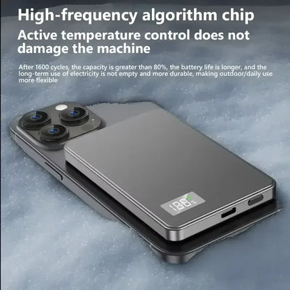 Lenovo Wireless Magnetic 500000mAh Power Bank Fast Charging Portable PD22.5W External Battery for Magsafe for iPhone17 Samsung