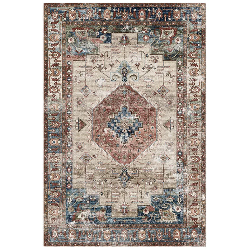 American Retro Style Rugs for Bedroom Large Area Living Room Decoration Anti-slip Carpet Washable Lounge Floor Mat Home Soft Rug