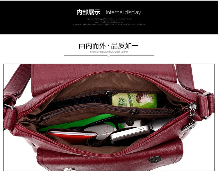 Luxury Designer Handbag High Quality Soft Leather Purses And Handbags Casual Shoulder Messenger Bags for Women 2024 New Sac