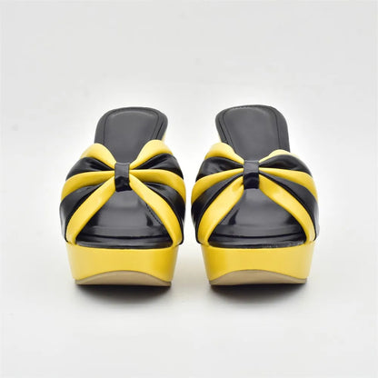 Italian Shoes and Bags Matching Set High Heels Women Wedges Shoes for Women Nigerian Party Women with Bag Set Plus Size Heels 42