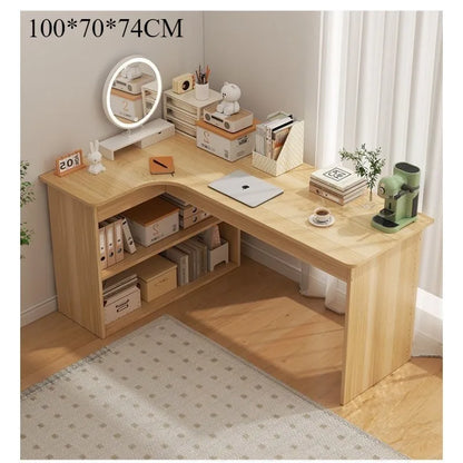 Corner Computer Desk Corner Desk Home Study Table Bedroom Girls Dresser Bookcase Integrated Desk