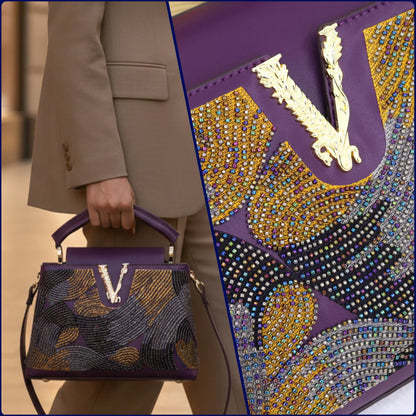 2026 Fashion Ladies Luxury Women's Bag High Quality Unique Bead-embellished Female Bag Cover Bucket Shape Designer Handbag 28 cm