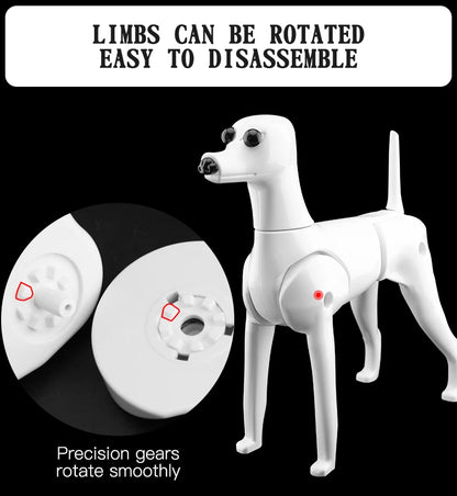 Fenice Pet Simulation Hair Grooming Fake Dog Model Practice Dog Standard Skeleton Model Dog Full Body Fake Hair