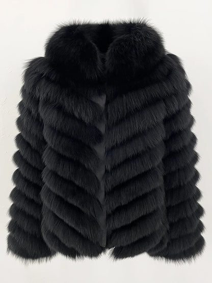 OFTBUY Custom Luxury Long Full Real Fur Coat for Women Streetwear Thick Warm Winter Real Fur Overcoat High-End Custom Outerwear