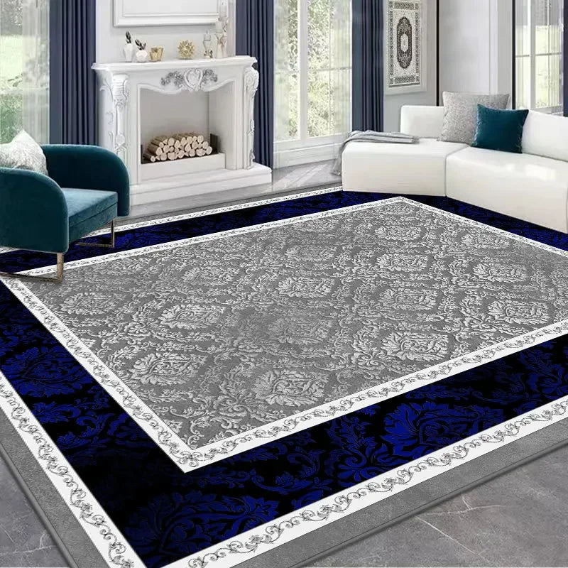 Light Luxury Rugs for Bedroom Anti-slip Bedside Rug Large Area Living Room Decoration Soft Carpet Washable Cloakroom Floor Mat