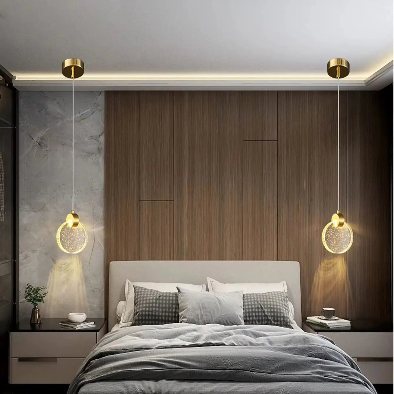 LED nordic lamps Modern Crystal Chandeliers lustre Bedroom Study Dining Room lights home decoration Pendant Lamp bedside lamp