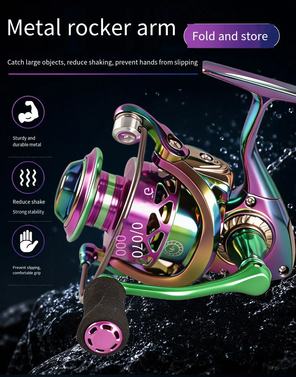 Spinning Fishing Reel 10KG Max Drag Ultra Smooth Professional Fishing Reel 5.2:1 Gear Ratio CNC Metal Spool Fishing Reels Wheel
