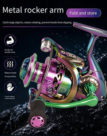Spinning Fishing Reel 10KG Max Drag Ultra Smooth Professional Fishing Reel 5.2:1 Gear Ratio CNC Metal Spool Fishing Reels Wheel
